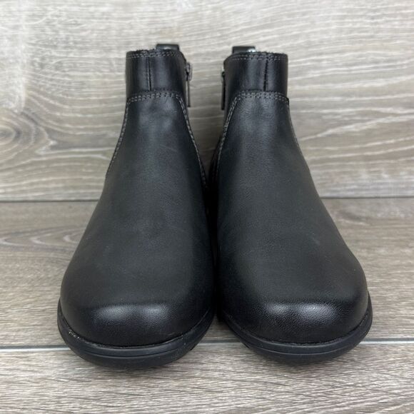 Taos Select Women’s Sz 6 Black Leather Double Side-Zip Pull On Ankle Boots - Picture 2 of 12